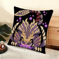 Game M-Monster Hunter Wilds Cushion Cover Soft Short Plush Pillow Cover Smooth Cozy Texture Aesthetic Cushion Case Home Decor Peach skin 18*18(CM)-1Pcs