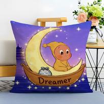 Twinkle Twinkle Cushion Cover Washable Linen Pillowcase Soft For Sofa Bed Cozy Home Room Decor Peach skin 18*18(CM)-1Pcs