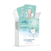 ETA Sonetic Kids 171090100 | Replacement toothbrush head | Heads | For kids | Number of brush heads included: 2 | PinkSonetic Kids 171090100 | Replacement toothbrush head | Heads | For kids | Includ