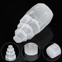 Natural Selenite Lamp White Gemstones Ice Berg Carved Lamp  Ore Decor 70*30mm