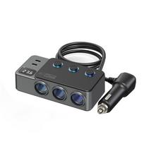 7 In 1 Car Charger 128W Multiple USB Charging Ports Socket Adapter QC-3.0 PD-30W Phone Charger with Switch for Car juoda