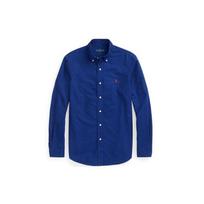 Polo Ralph Lauren FW21 Oxford marškiniai ilgomis rankovėmis su siuvinėtu logotipu Vyriški marškiniai Mėlyni MNPOWOV16821770-400 XS