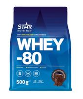 Star Nutrition Whey-80 Double Rich Chocolate protein powder, 500 g (1004705)
