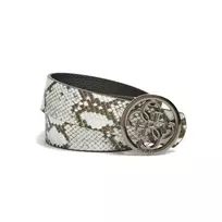 GUESS Kirby Not Adjust  AND  Rev, Double-Sided Model, Textile Belt, Snake Pattern, For Women, Size S