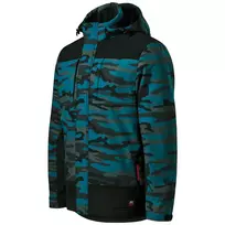RIMECK Vertex Camo Softshell Jacket, petrol camouflage, L