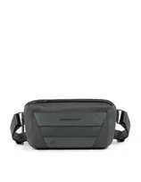 Piquadro , Trakai, Textile Fanny Pack, Grey, 27 x 14.5 x 7.5 cm, For Men