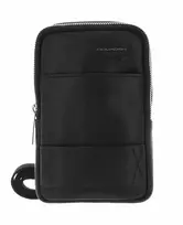 Piquadro Obidos, Leather Crossbody Bag, Black, For Men