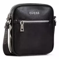 GUESS Scala, Mini Textile Crossbody Bag, Black, For Men