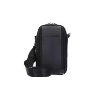 Piquadro Brief 2, Nylon and Leather, Textile Crossbody Bag, Black, CA5485BR2, For Men
