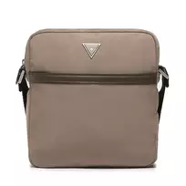 GUESS Nylon and Leather Textile Crossbody Bag, HMCERN, 21.5 x 21.5 x 6.5 cm, For Women