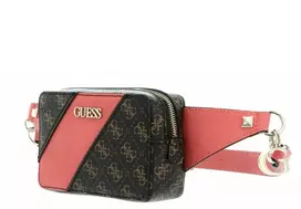 GUESS , Camy, Textile Fanny Pack, 4G Logo, Coral/Brown, For Women
