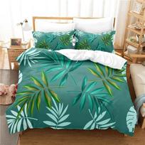 Žalias palmių lapų patalynės komplektas Havajų tropiniai lapai Antklodės užvalkalas Mikropluoštas Monstera Bananų lapai Pledas Paaugliams Suaugusiems EU Single(135x200cm)