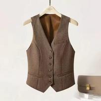 Women's Vest Jacket Summer Slim Temperament Comfortable Ladies Waistcoat Tops Retro Sleeveless Elegant Female Horse Clip S ruda