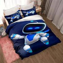 Astro Bot Cute Cartoon Bedding Collection Duvet Collection Single Double Bed King Size Bed Collection Adult Boys Bedroom Duvet Cover Pillow Case 135x200cm