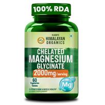 Vlado's Himalayan Organics Magnesium Glycinate Supplement 2000mg 60 Veg Tablets for Muscle Recovery & Sleep