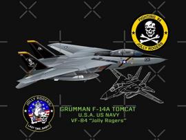 VF84 Jolly Roger  Naval F14 Tomcat Fighter T Shirt New 100 Cotton Short Sleeve ONeck Casual Tshirts Size S3XL S