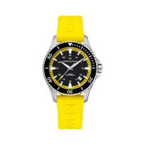Hamilton Khaki Navy Series Automatic Mechanical Movement 100m Water Resistant Watch 40mm Black Dial Stainless Steel Case Rubber Strap H82395332 Regular Watch Box