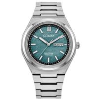 Citizen Eco-Drive Series 100M Water Resistant Solar Quartz Movement Super Titanium Strap Men watches Green AW0130-85X Green Dial