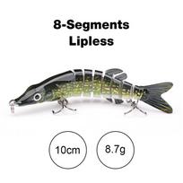 10 cm/12,5 cm lydekų vobleriai žvejybai Dirbtinis masalas Kietas daugiajungis vobleris Crankbait Gyvenimiškas žvejybos masalas Įrankiai Kokybė black