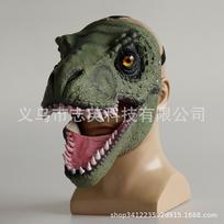 Jurassic World Dinosaur Mask Tyrannosaurus Rex Headgear with Moving Mouth Animal Mask for Halloween Party COS Props Tyrannosaurus rex mask（