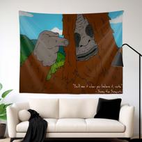 VIKAMA Sassy The Sasquatch Funny Meme Tapestry Prank Humor Wall Hanging Bedroom Bedhead Dorm Party House Backdrop Decoration 74x94cm(29x37in)