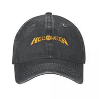 Helloween Logotipas Džinsinės Kepurės Su Snapeliu Retro Nusidėvėjęs Džinsas Sunkiojo Metalo Kepurė Nuo Saulės Vyrams Moterims Lauko Visų Sezonų Kelioninės Kepurės Skrybėlė - M... S įvairiaspalvis