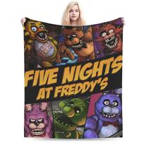 Five Nights Game Horror Blanket Multiple Sizes Super Soft Cozy  Throw Blankets for Couch Sofa and Bed 75x90cm