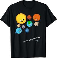 Juokingas Plutonas prieš Saulės sistemos planetas Unisex marškinėliai 4XL