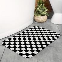 Juoda balta languota virtuvės kilimėlis namų dekoras neslystantis koridoriaus balkono kilimėliai skalbimo patalpos įėjimo durų kilimėlis vonios kojos kilimėlis 40cm x 60cm gray