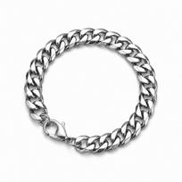 Temu Titanium Steel Cuban Bracelet: Trendy Unisex Hip Hop Stainless Steel Accessory 3mm Wide, 18cm Long