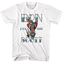 Bon Scott EST 1946 Short Sleeve Cotton White Full Size T Shirt For Men CM115 S