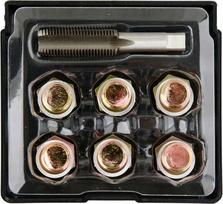 Yato Alyvos Talpyklos Sriegio Remonto Rinkinys YT-17572, 7vnt, M15x1,5mm, anglinis plienas, aliuminis, praktiška plastikinė dėžutė