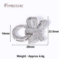 Fashion DIY Jewelry Connector Clasps 18K Gold Plated Brass 3 Rings Bowknot Bracelets Clasps Fastener Components Accessories 1 Piece