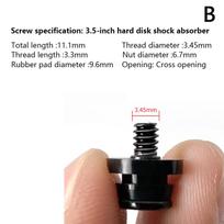 10pcs 2.5/3.5-inch Computer Case Shockproof Screws Shockproof Screws + Shock Absorption HDD Shock Absorption Screws