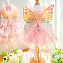 Gradient Tulle Dog Tutu Dress Cute Princess Fluffy Pet Skirt for Small Dogs Cats Party Wedding Dress for Dogs Pet Clothes (Pink,S#3-5 pounds) rožinė