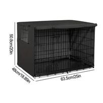 Oxford cloth Dog Kennel Cover Waterproof Windproof Pet Crate Protective Dog Kennel Cover Universal Fit For Indoor Outdoor Crates (as the picture,63.5x48x50.8cm)