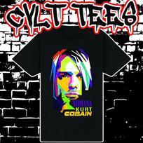 Men's and Women's T-shirts Nirvana Kurt Cobain Art Band Tee 100% Cotton XXL