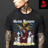 Men's and Women's T-shirts Grim Reaper 'Wrath of the Reaper' Metal Rock Unisex Heavy Cotton XS
