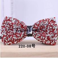Men's Bow Tie with Embedded Rhinestones Adjustable Neckband Formalwear Accessory Suitable for Various Occasions Unique Textured Design One Size