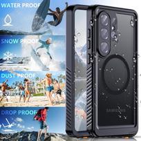 Samsung Galaxy S26 Ultra atsparus vandeniui dėklas, visiškai apsaugantis nuo smūgių ir dulkių su ekrano apsauga, Samsung S26 atsparus vandeniui dėklas Pc + tpu&Galaxy S26 juoda