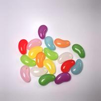 100pcs Sweet Colorful Jelly Bean Resin Flat Back Cabochon Kawaii Slime Charms DIY Resin Craft Decoration Embellishment 12*22mm-100pcs/bag