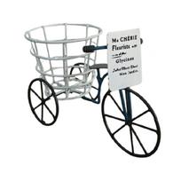 Decorative Iron Three Wheel Planter Stand Container With Hollow Design For Better Drainage Easy To Assemble And Maintain mėlyna