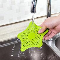 Elenxs® Filtre Bouchon Couverture Sol de Salle de Bain Lavabo Evier Cuisine étoile de mer vert souple Vert