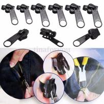 Zip de fermeture éclair - Lot de 6 - Noir - Plastique - Réutilisable juoda