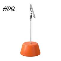 Photo And Note Display Wood Place Card Holder with Metal Clip Small oranžinė