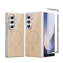 case for Samsung Z FOLD 7 6 5 4 3 Magnetic wireless charging protective cover Anti-Fingerprint Shock Proof tough shell plain Galaxy Z Fold7 auksas