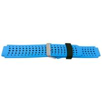 Bracelet montre - MY-MONTRE - Compatible Garmin Forerunner 220/235 - Silicone doux - 16/22mm - Bleu clair/noir mėlyna