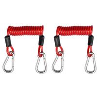 Paddle Board Link Straps 2-Pack TPU Material 304 SS Connector Ring Quick Clip D Ring Fix for Inflatable Boat SUP Seat Kayak raudona