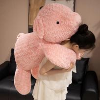 Giant Kawaii Squishy Pig Stuffed Doll Lying Plush Piggy Toy Animals Soft Plushie Pillow Cushion Kids Birthday Gift 65-85cm 65cm beige