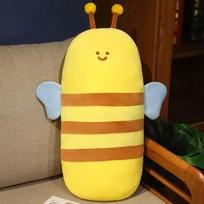 60/80cm Fuzzy Bumblebee Stuffed Insect Plush Toy Bee Soft Doll Kids Toys Appease Baby Birthday Christmas Gift for Child 60cm geltona